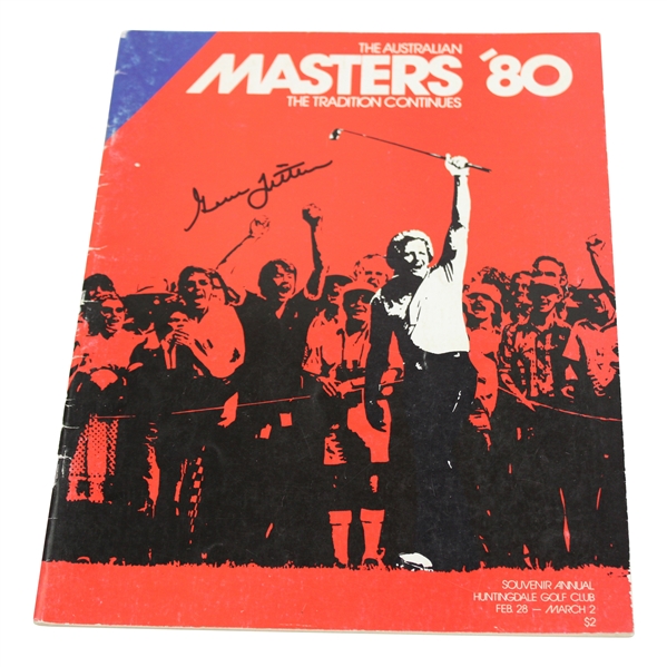 Gene Littler Signed 1980 Australian Masters at Huntingdale GC Program JSA ALOA