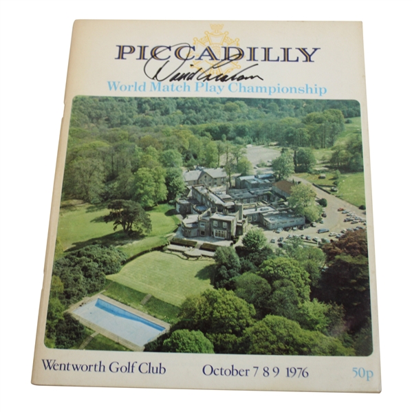 David Graham Signed 1976 Piccadilly World Match Play at Wentworth GC Program JSA ALOA