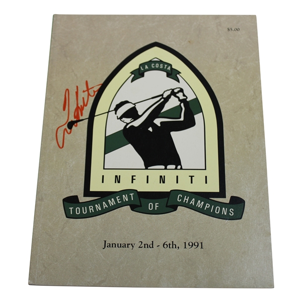 Tom Kite Signed 1991 La Costa Infiniti Tournament of Champions Program JSA ALOA