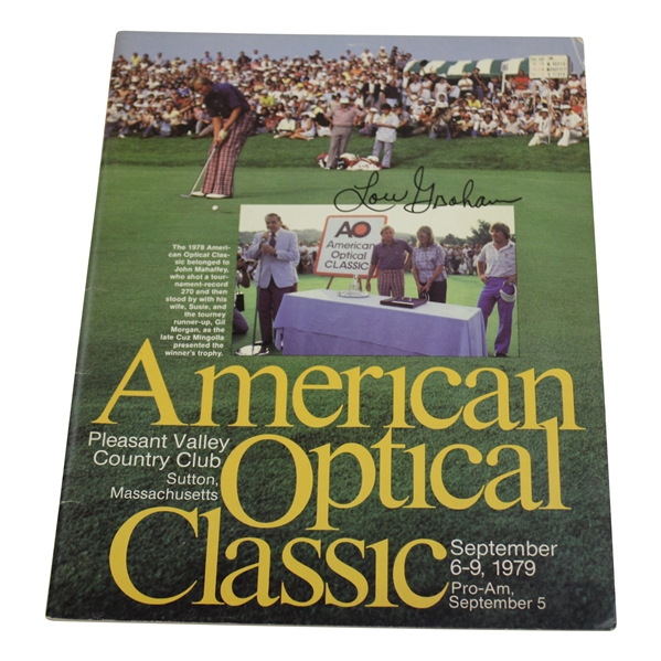 Lou Graham Signed 1979 American Optical Classic at Pleasant Valley CC Program JSA ALOA