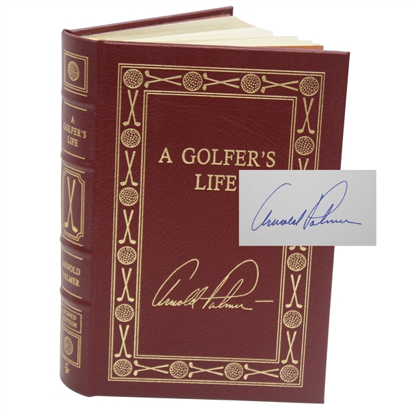 Arnold Palmer Signed 1999 A Golfers Life Deluxe Ltd Ed Book #1819/2500 w/Card JSA ALOA