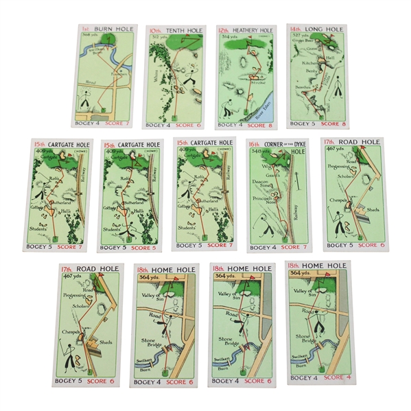 Thirteen (13) Churchmans Can You Beat Bogey at St. Andrews Tobacco Golf Cards