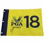 Rickie Fowler Signed 2024 PGA Championship at Valhalla Screen Flag JSA ALOA