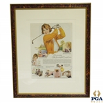 Hinds Cream Advertisement featuring Lady Golfers Framed Presentation