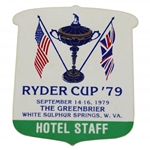 1979 Ryder Cup Matches at The Greenbrier G.C. Hotel Staff Badge