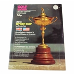 1973 Ryder Cup at Muirfield Golf Club official Program - USA 19-13