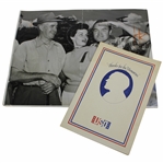 Bob Hope 75Th Birthday Invitation With 1949 Original Oversize Photo