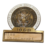 1968 US Womens Amateur Contestant Badge - Birmingham Country Club