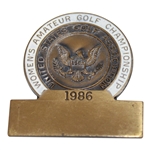 1986 US Womens Amateur Contestant Badge - Pasatiempo Golf Club