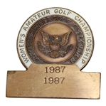 1987 US Womens Amateur Contestant Badge Rhode Island Country Club