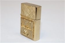 1960's Arnold Palmer 14K Gold Plated Florentine Jeweled Lighter