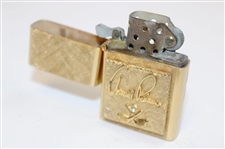 1960's Arnold Palmer 14K Gold Plated Florentine Jeweled Lighter