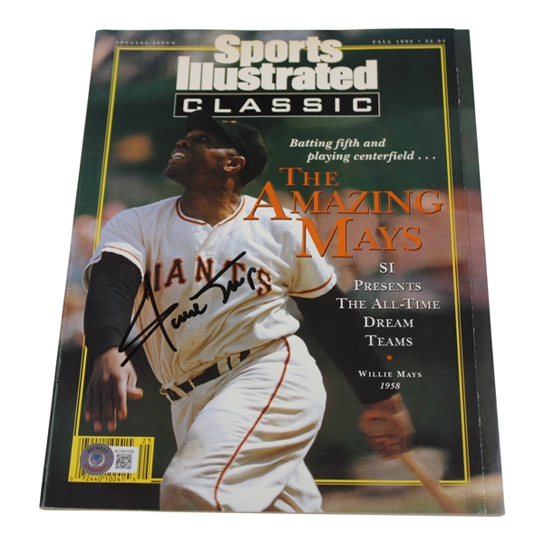 Willie Mays Signed 1992 Sports Illustrated Magazine - Fall BAS #AC89168