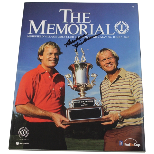 Barbara Nicklaus Signed 2016 Memorial Tournament At Muirfield Village Program JSA ALOA