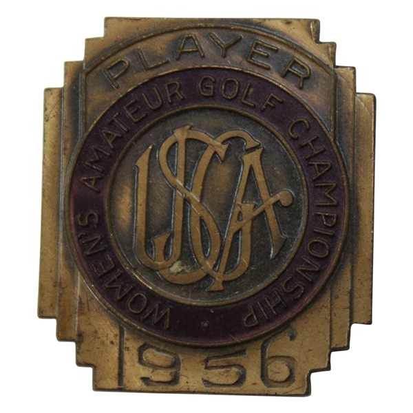 1956 US Womens Amateur Golf Players Contestant Badge Meridian Hills Country Club