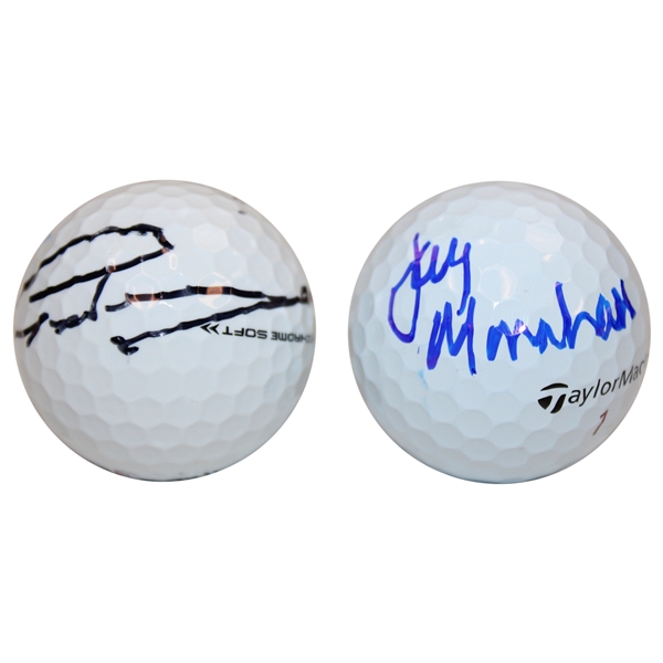 Jay Monaghan & Greg Norman Signed Golf Balls JSA ALOA