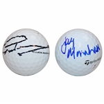 Jay Monaghan & Greg Norman Signed Golf Balls JSA ALOA