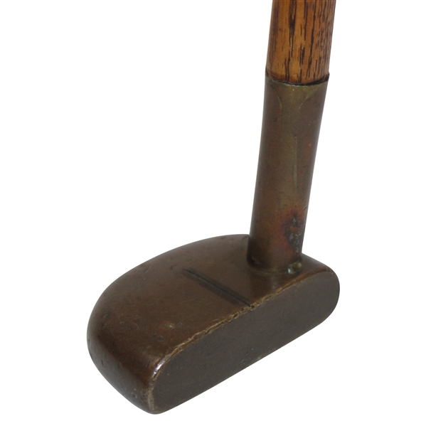 Unique Brass Head Small Face Putter w/Rectangular Paddle Grip 