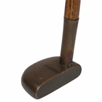 Unique Brass Head Small Face Putter w/Rectangular Paddle Grip 