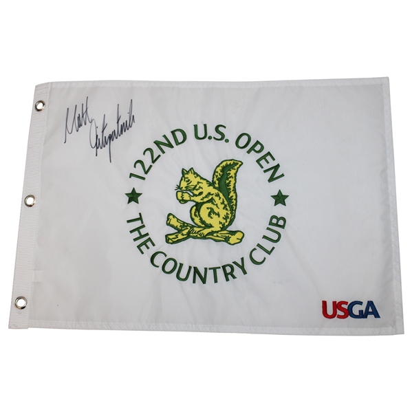 Matthew Fitzpatrick Signed 2022 US Open at The Country Club Embroidered Flag JSA ALOA