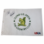 Matthew Fitzpatrick Signed 2022 US Open at The Country Club Embroidered Flag JSA ALOA