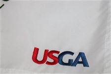 Matthew Fitzpatrick Signed 2022 US Open at The Country Club Embroidered Flag JSA ALOA