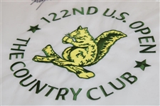 Matthew Fitzpatrick Signed 2022 US Open at The Country Club Embroidered Flag JSA ALOA