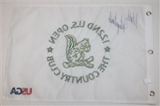 Matthew Fitzpatrick Signed 2022 US Open at The Country Club Embroidered Flag JSA ALOA