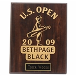 Tiger Woods 2009 US Open at Bethpage Black Player Gift Plaque 