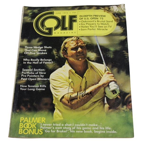 Arnold Palmer Signed 1973 Golf Magazine - June JSA ALOA