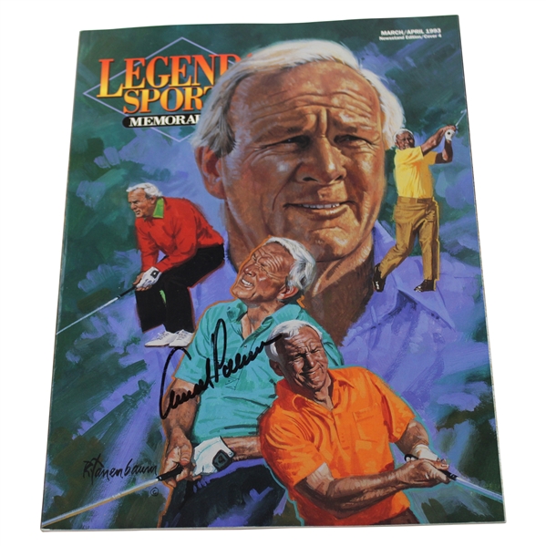 Arnold Palmer Signed 1993 Legends Sports Memorabilia Catalog JSA ALOA