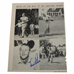 Arnold Palmer Signed 1954 Golf World Magazine Page JSA ALOA