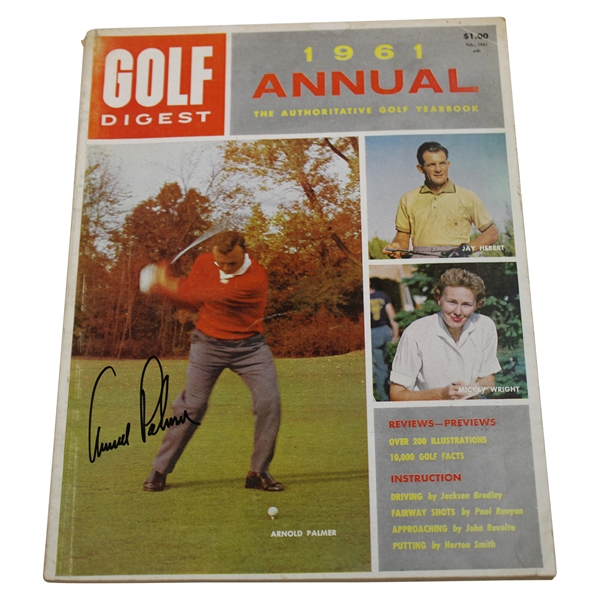 Arnold Palmer Signed 1961 Golf Digest Magazine - February JSA ALOA