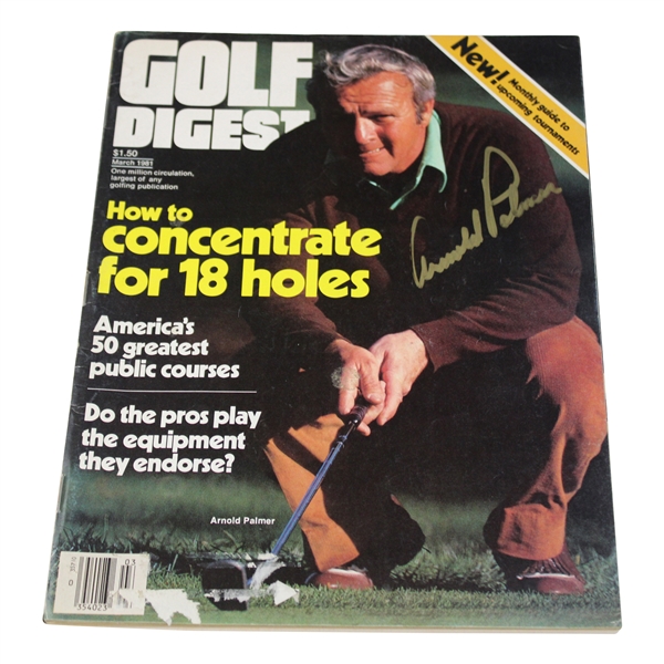 Arnold Palmer Signed 1981 Sports Illustrated Magazine - March JSA ALOA