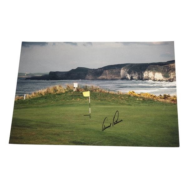 Arnold Palmer Signed Pebble Beach Green 11x14 Oversize Photo JSA ALOA