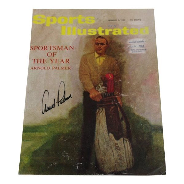 Arnold Palmer Signed 1961 Sports Illustrated Cover Only - January JSA ALOA