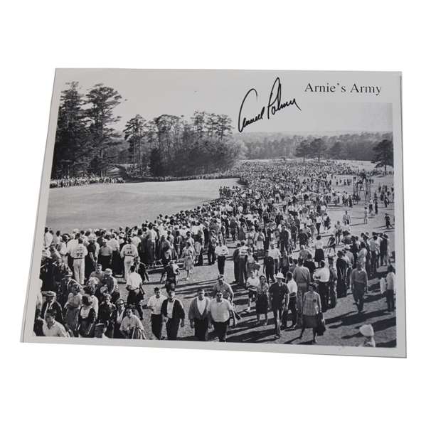 Arnold Palmer Signed Arnies Army Photo JSA ALOA