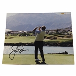 Jack Nicklaus Signed Tee Shot Over Water 8x10 Photo JSA ALOA