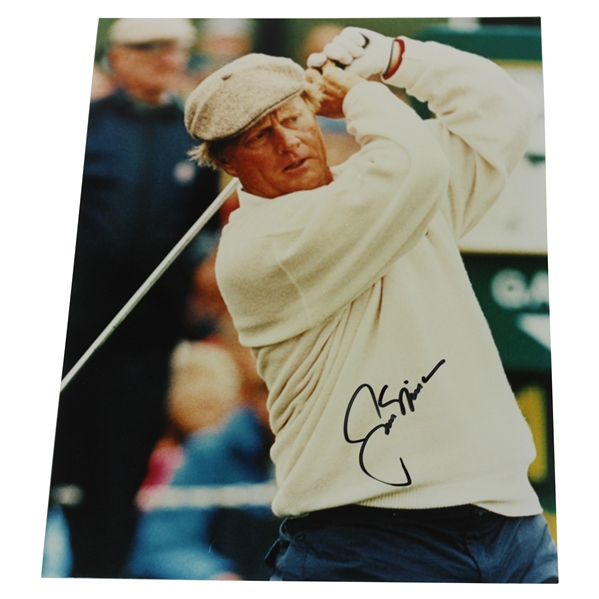 Jack Nicklaus Signed Follow Through 11x14 Photo JSA ALOA