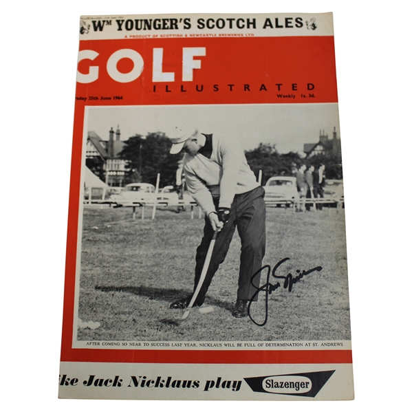 Jack Nicklaus Signed 1964 Golf Illustrated Magazine Cover Only - June JSA ALOA