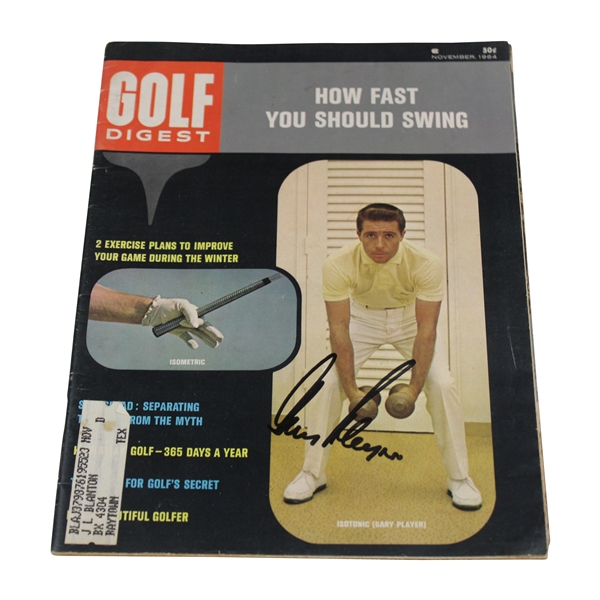 Gary Player Signed 1964 Golf Digest Magazine - November JSA ALOA