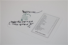 Jim Nantz Signed Augusta National GC Scorecard w/A Tradition...JSA ALOA