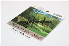 Trevor Immelman Signed 2008 Masters SERIES Badge #R02389 JSA ALOA