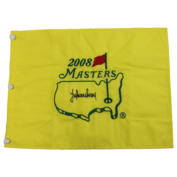 Trevor Immelman Signed 2008 Masters Embroidered Flag JSA ALOA