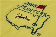 Trevor Immelman Signed 2008 Masters Embroidered Flag JSA ALOA