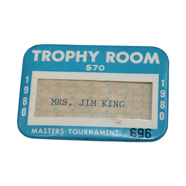 1980 Masters Tournament Trophy Room Badge #696 - Seve Ballesteros Win