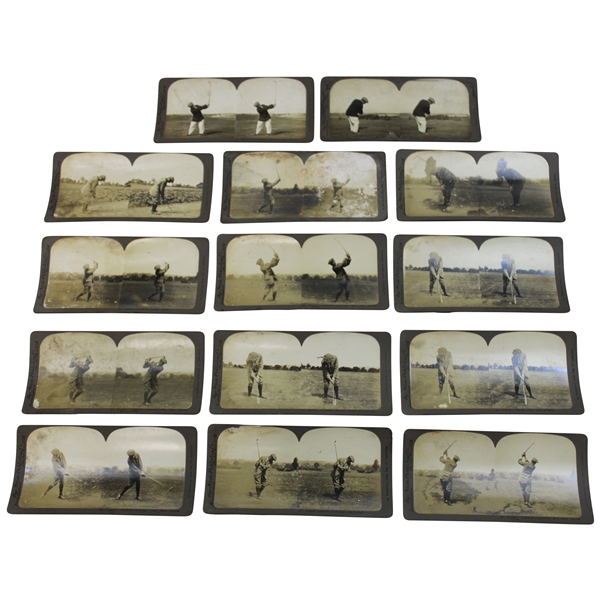 Fourteen (14) Harry Vardon Stereograph Photo Card w/Two Others