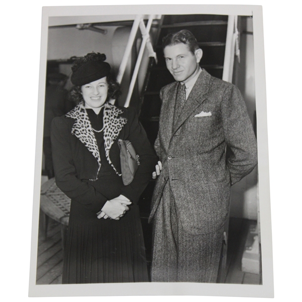 1938 Horton Smith On Honeymoon with Wife Original Photo