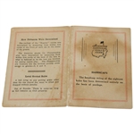 c.Late 1930's Augusta National Golf Club Scorecard w/Stymie & Caddy Fee - 6800 Yards