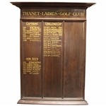 1920 Thanet Ladies Golf Club - Clubhouse Champions Wood Display